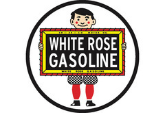 White Rose Gas Vintage Sign by SignPast
