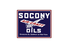 Socony Aircraft Oil Vintage Sign by SignPast