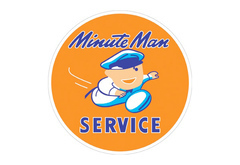 Minute Man Service Vintage Sign by SignPast