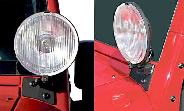 Rugged Ridge Windshield Hinge Light Brackets