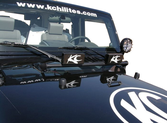 KC Hilites 2 Light Hood Mount Bar