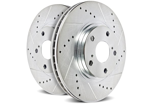 Power Stop Cross Drilled and Slotted Rotors