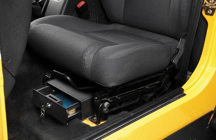 2007-2018 Jeep Wrangler Bestop Under Seat Locking Storage Box - Bestop