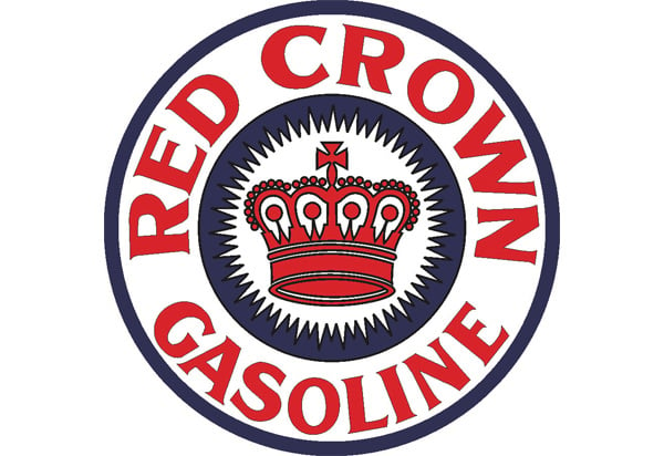 Red Crown Gasoline Vintage Sign by SignPast
