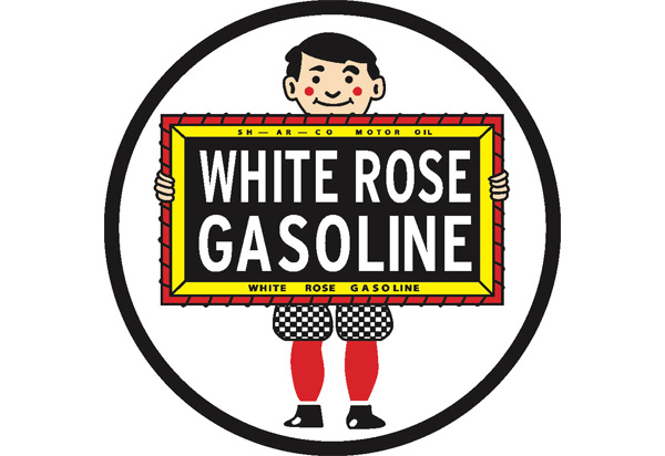 White Rose Gas Vintage Sign by SignPast