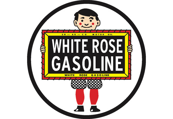 White Rose Gas Vintage Sign by SignPast
