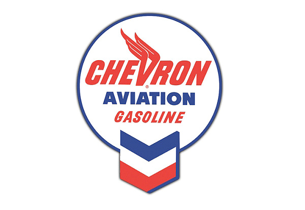 Chevron Aviation Gas Vintage Sign by SignPast