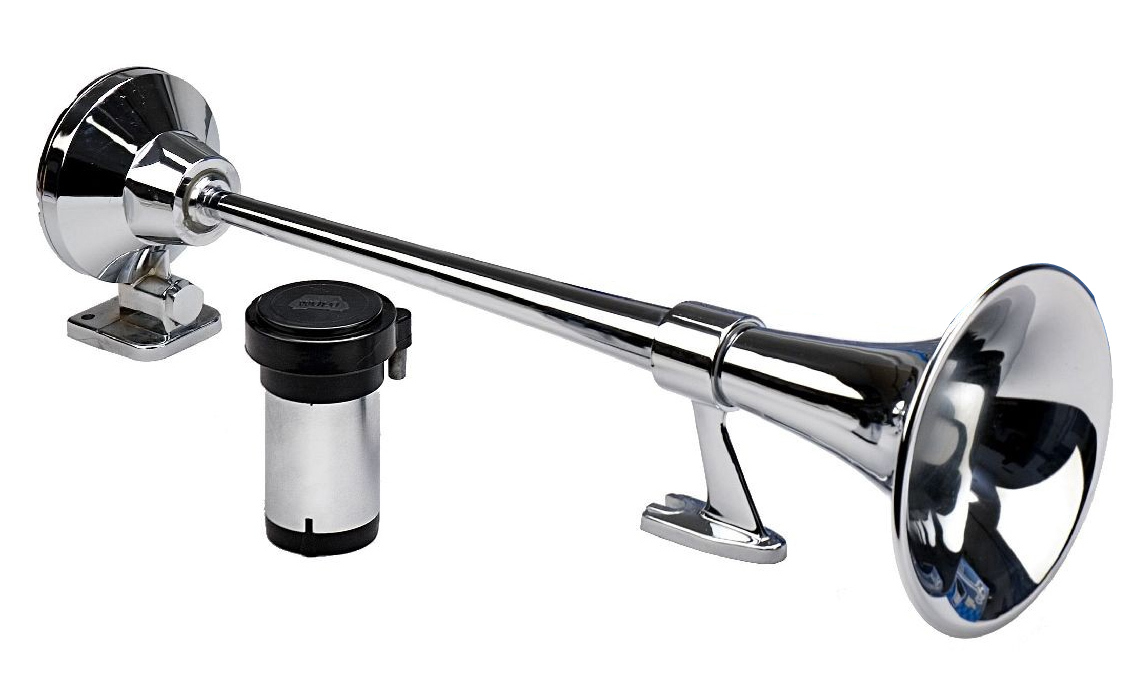 Road Warrior Truck Horn, Wolo Chrome Air Horn, RV Air Horn