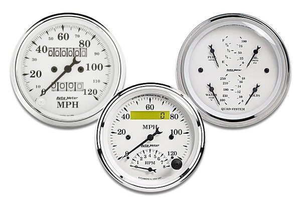 AutoMeter Street Rod Old Tyme White Series Gauges