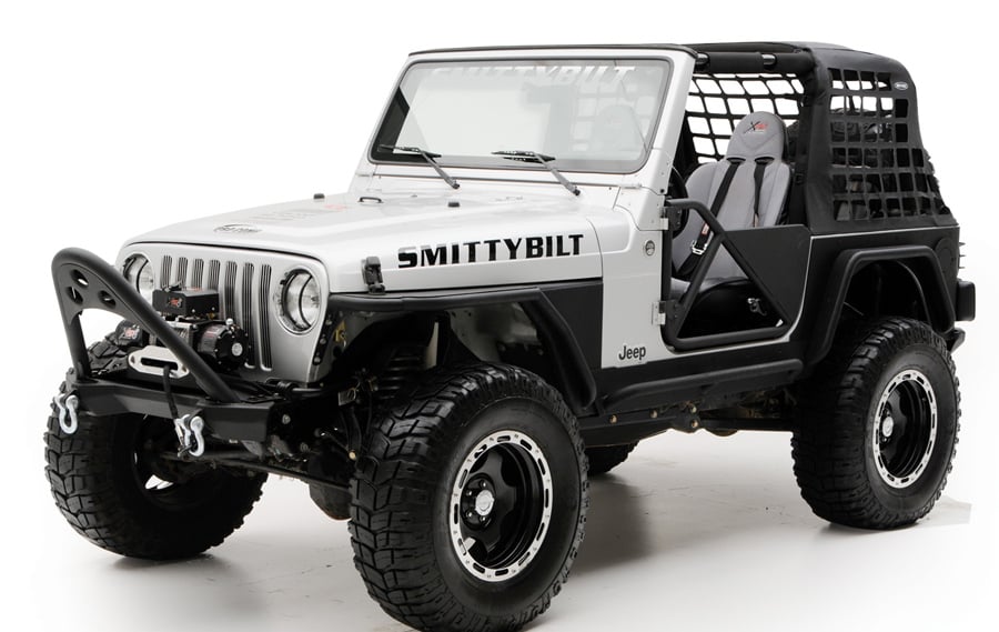 Smittybilt xrc jeep tj/lj rear bumper for tire carrier
