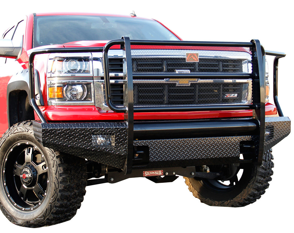 Fab Fours Black Steel Grille Guard Front Bumper Free Shipping