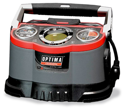 Optima Digital 1200 Battery Charger, Optima 12V Performance Car Battery