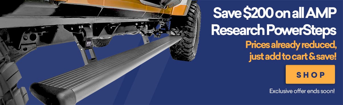 Save Big on AMP Research Running Boards!