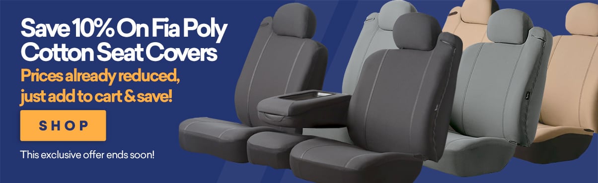 10% Off Fia Polycotton Seat Covers!