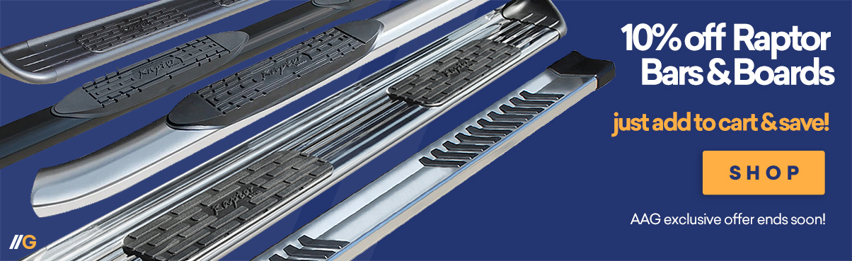 Save 10% on Select Raptor Running Boards!
