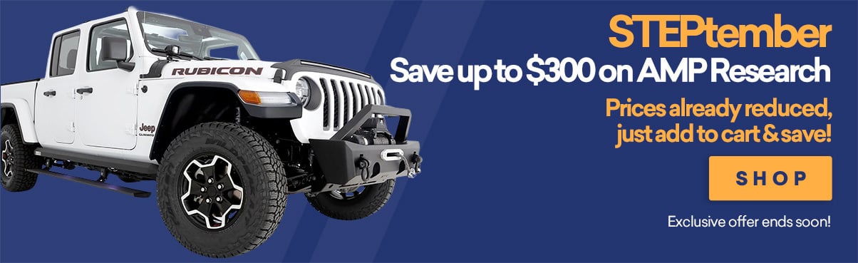 Save $300 on All AMP Research PowerSteps!