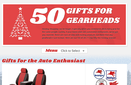 Holiday Gift Guide for Car Enthusiasts