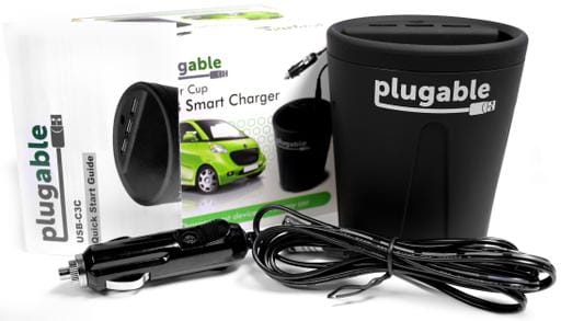 Plugable Power 3-Port USB Smart Charger Cup for Cars
