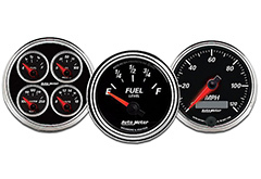 Toyota MR2 AutoMeter Street Rod Designer Black II Series Gauges