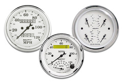 Subaru Legacy AutoMeter Street Rod Old Tyme White Series Gauges