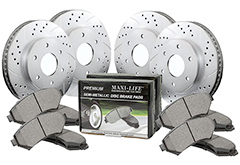 Maxim Drilled & Slotted Geomet Coated Metallic Brake Kit