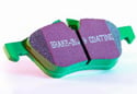 Image is representative of EBC Green Stuff Brake Pads.<br/>Due to variations in monitor settings and differences in vehicle models, your specific part number (DP61674) may vary.