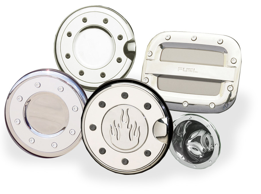 Putco Chrome Fuel Door Cover, Chrome Fuel Door Covers