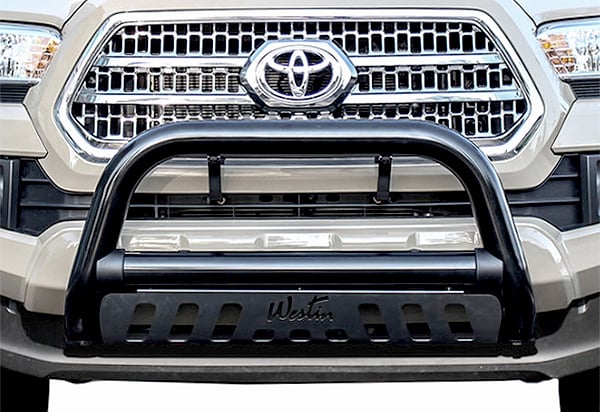 Black KYX Bull Bar 3 Inches Brush Guard Grille with Removable Skid Plate 