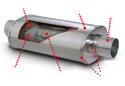 Image is representative of MagnaFlow Race & Specialty Series Muffler.<br/>Due to variations in monitor settings and differences in vehicle models, your specific part number (14158) may vary.