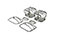 Rugged Ridge Euro Headlight Tail Light Side Marker Guard Kit