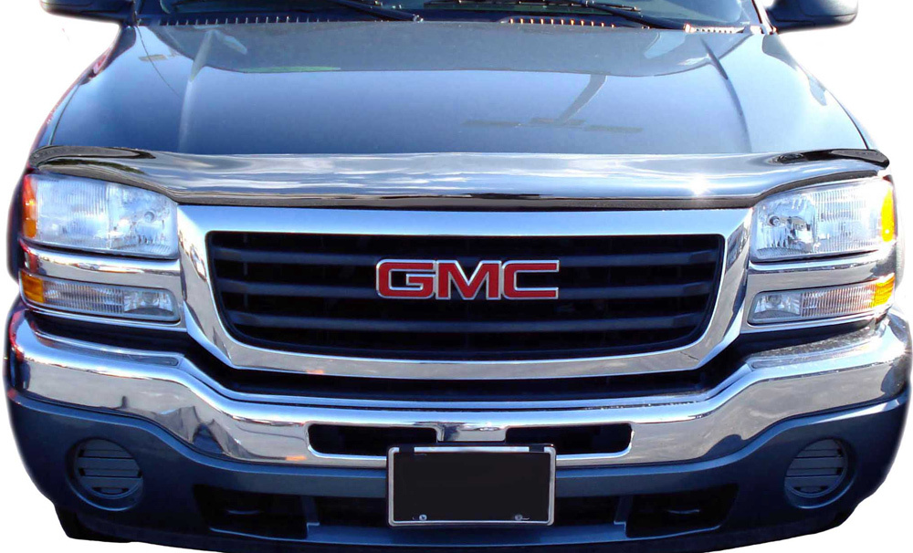 thumbnail image 2 of 707MOTORING Chrome Flush Mount Hood Bug Shield – For 2015-2020 GMC Yukon – No-Drill 3M Tape Installation 2 of 5