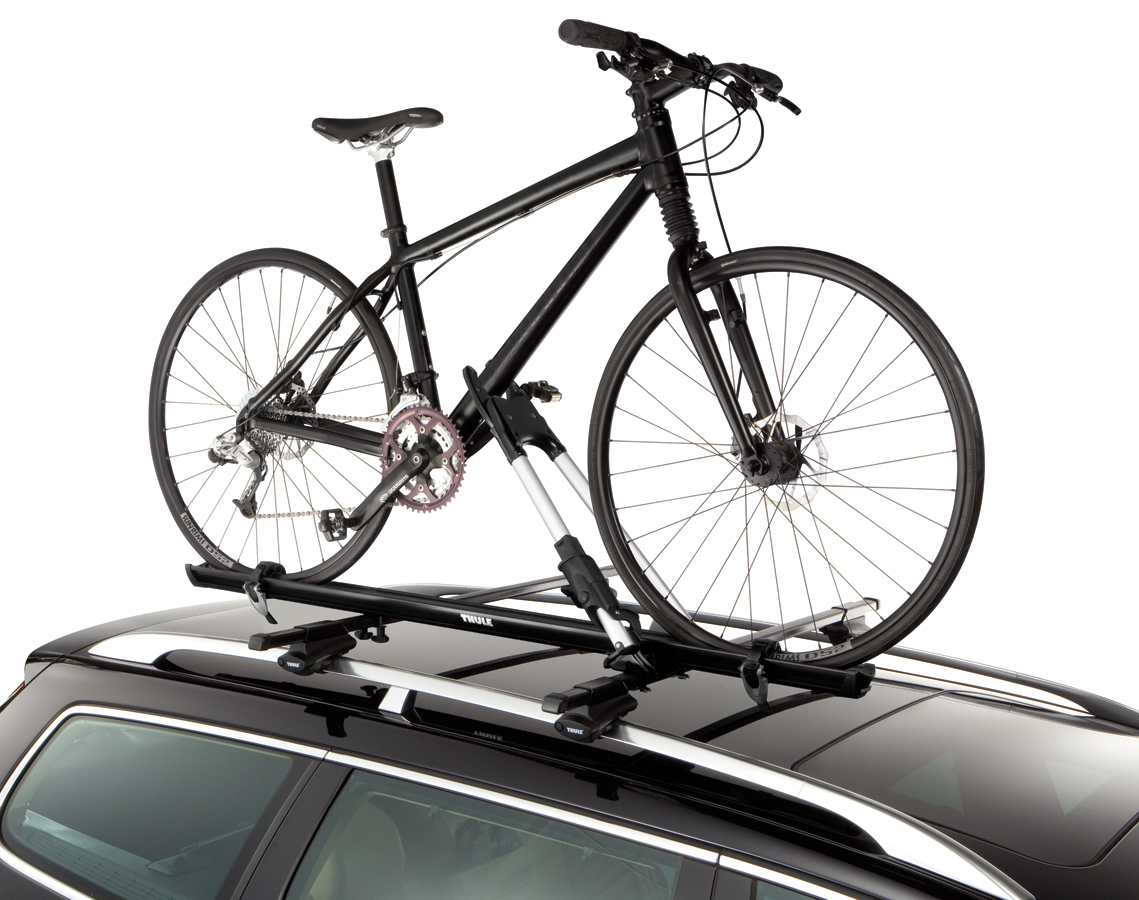 Lock & Key Thule 599XTR Big Mouth Upright Mount Bike Rack Carrier Rooftop Tray 