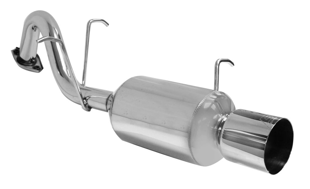 DC Sports SCS6403 Polished Stainless Steel Single Canister Axle-Back Exhaust System 