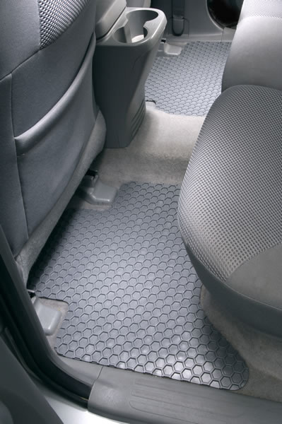 Intro-Tech KI-630-RT-C Hexomat Front and Second Row 4 pc Clear Rubber-Like Compound Custom Fit Auto Floor Mat for Select Kia Sorento Models 
