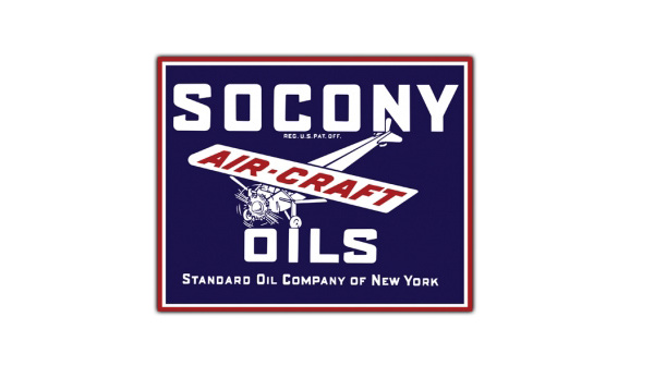 Socony Aircraft Oil Vintage Sign by SignPast