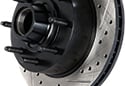 Image is representative of StopTech SportStop Drilled & Slotted Brake Rotor.<br/>Due to variations in monitor settings and differences in vehicle models, your specific part number (127.45040L) may vary.