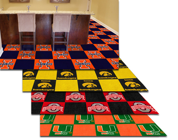 Fanmats NCAA Carpet Floor Tiles