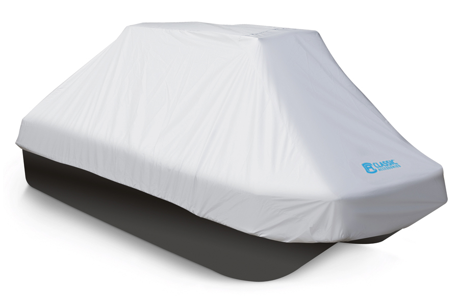 Pond Boat Cover, Classic Accessories Silver Max Molded Pond Boat Cover