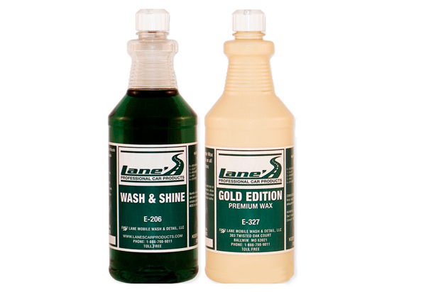 Lane's Car Wash Soap & Gold Edition Premium Wax Kit