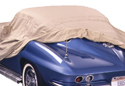 Image is representative of Covercraft Tan Flannel Car Cover.<br/>Due to variations in monitor settings and differences in vehicle models, your specific part number (C16675TF) may vary.