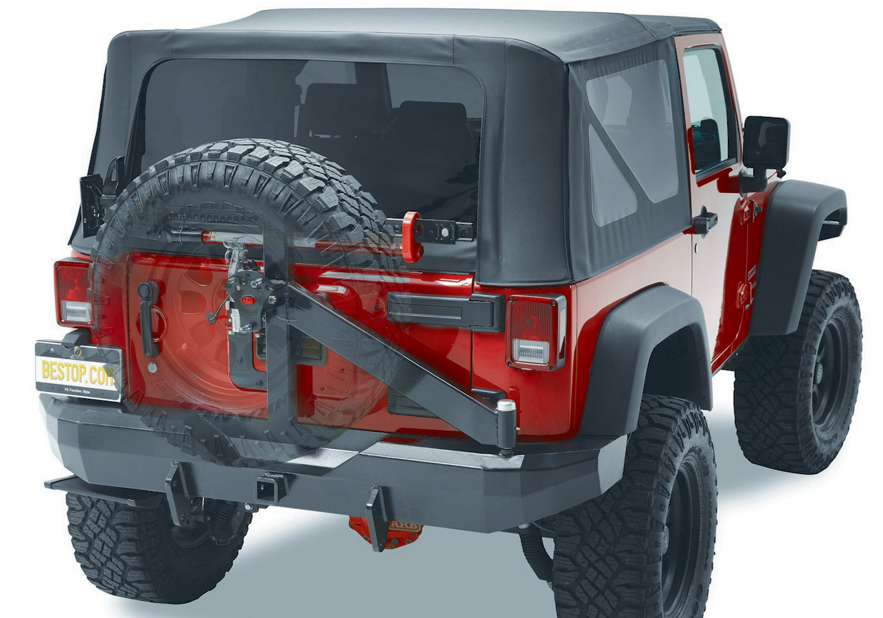 20072018 Jeep Wrangler Bestop HighRock Tire Carrier Rear Bumper