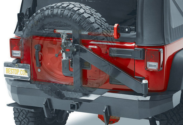 Bestop HighRock Tire Carrier Rear Bumper