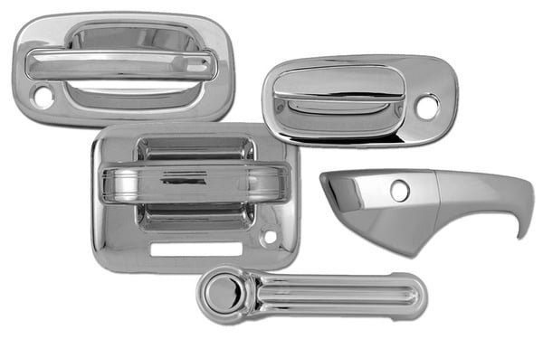 Chrome 4 Door Handle Covers W/o Passenger Key Hole Compatible