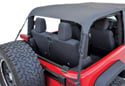 Image is representative of Rampage Frameless Trail Soft Top.<br/>Due to variations in monitor settings and differences in vehicle models, your specific part number (109835) may vary.