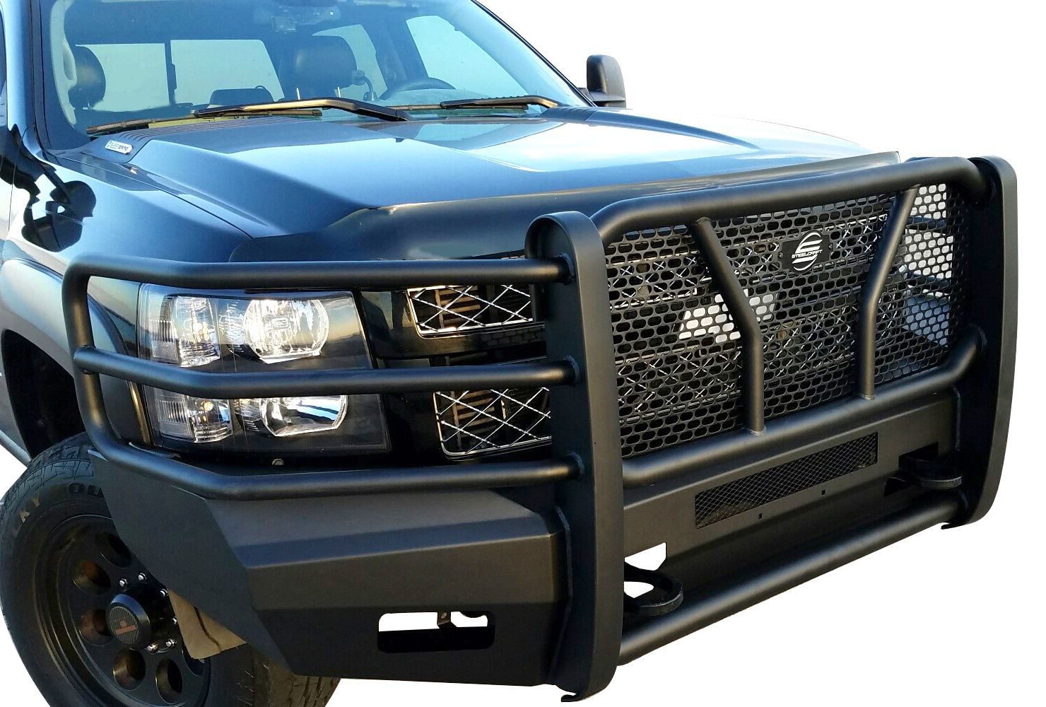 ARIES 3" Polished Stainless Steel Bull Bar For Chevy Silverado & GMC Sierra 2500/3500 HD - No-Drill Mount, Light Ready