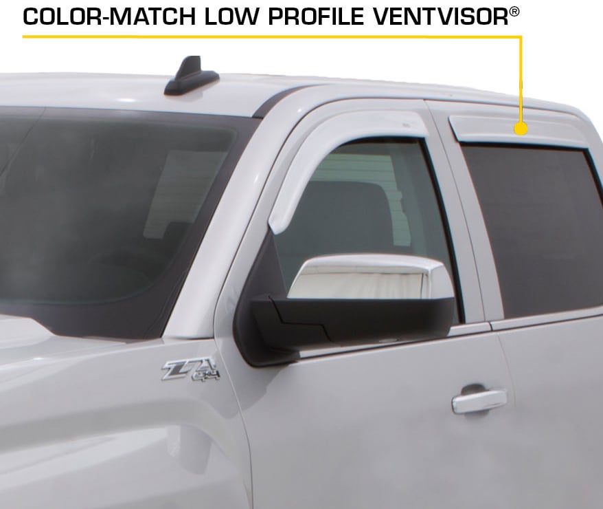 For Toyota Tundra 17-19 Window Deflectors Tape-On Low Profile Ventvisor Factory