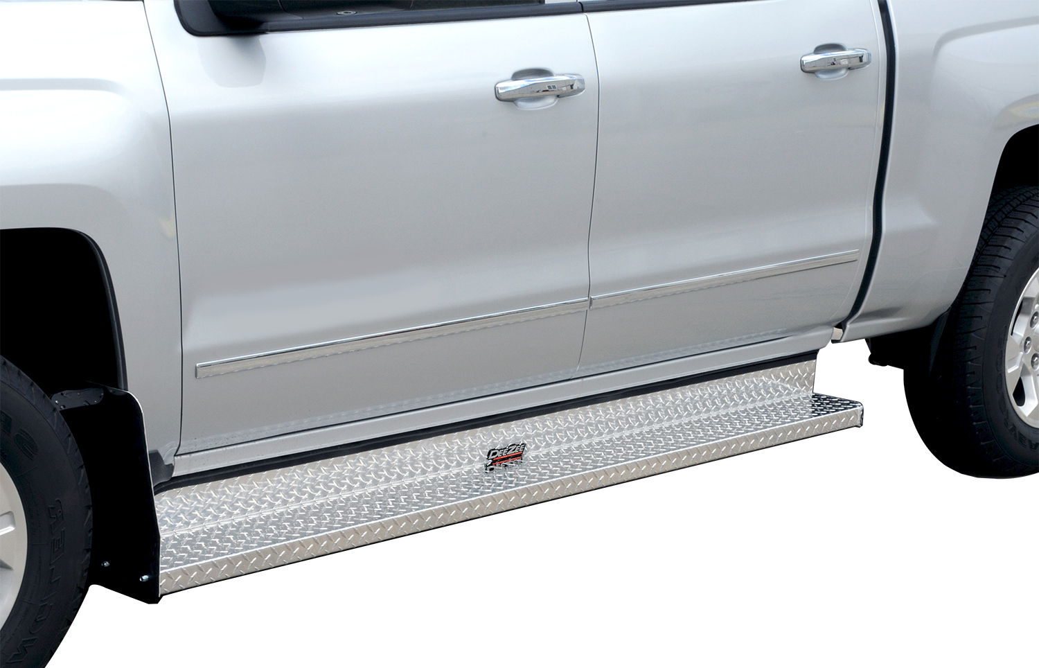 Dee Zee Silver Diamond Plate Mud Flaps – Custom Fit For Chevy, Dodge, Ford, GMC, RAM & Jeep