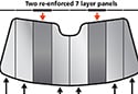 Image is representative of Northern Frontier Premium Windshield Sun Shade.<br/>Due to variations in monitor settings and differences in vehicle models, your specific part number (NF-PR-05-P) may vary.