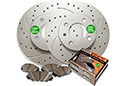 Maxim Drilled & Slotted Geomet Coated Ceramic Brake Kit