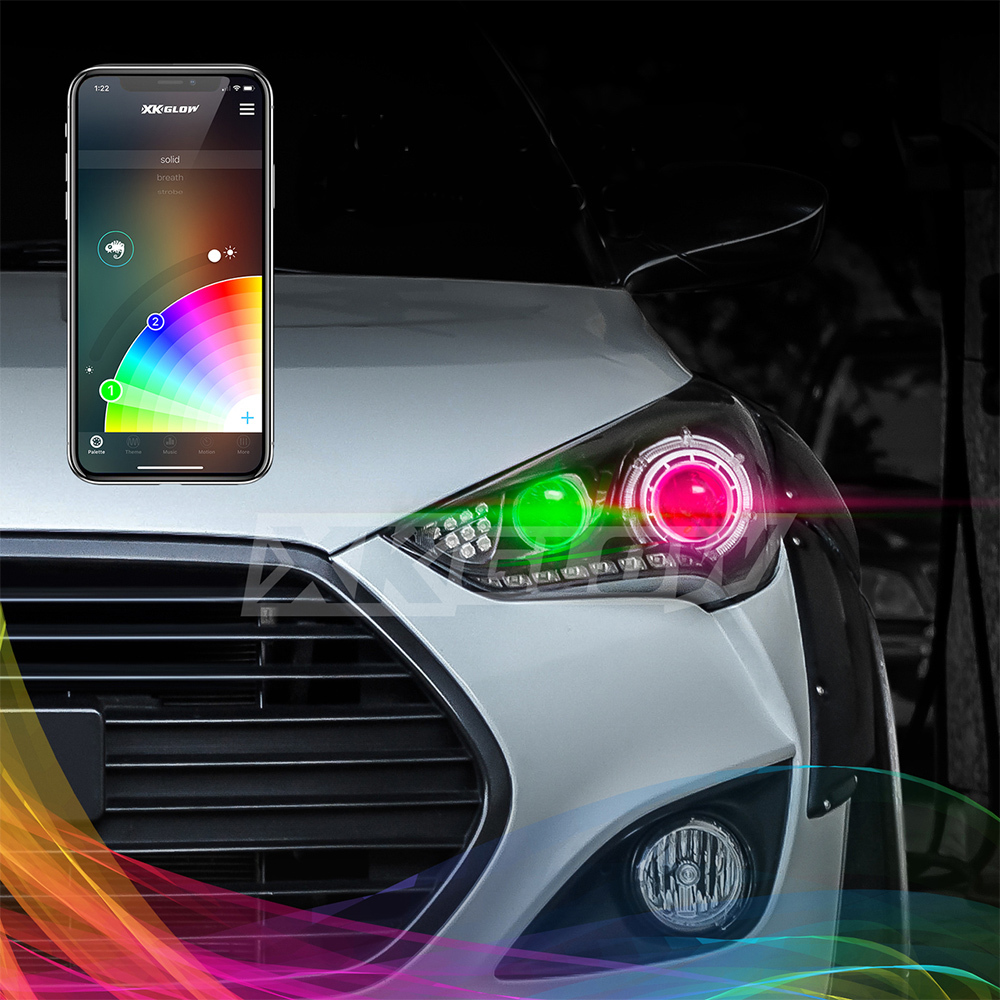 XK Glow 2in1 LED Headlight + MultiColor Devil Eye FREE SHIPPING